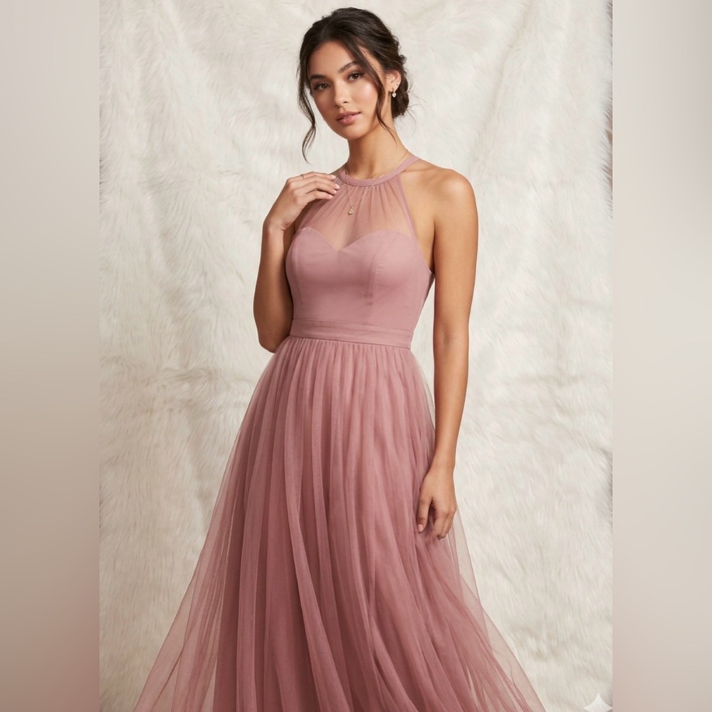 Elegant Mauve Evening Gown